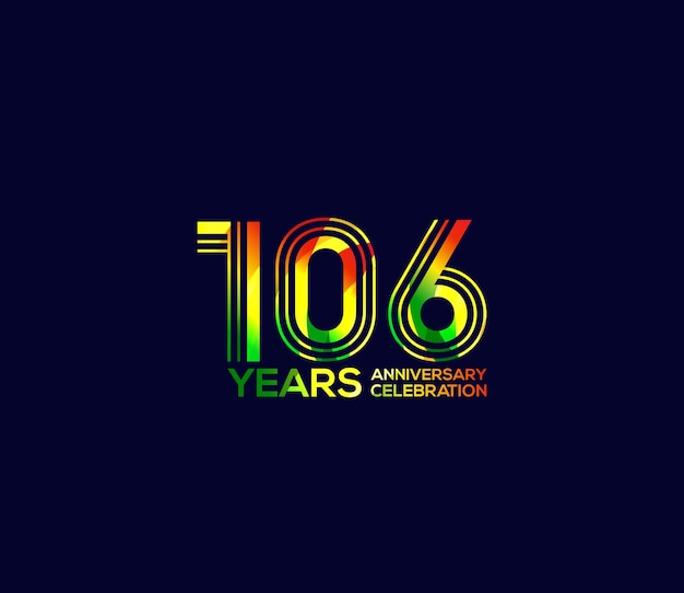 벡터 스 컬러 축제 106년 기념 파티 행사 회사 기반 배너 포스터