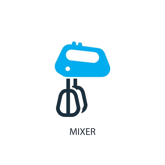 ベクトル ミキサーアイコン。ロゴ要素のイラスト。 2色コレクションのミキサーシンボルデザイン。シンプルなミキサーのコンセプト。 webおよびモバイルで使用できます。