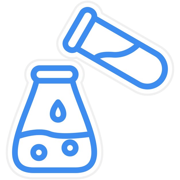 Vector mixing chemical icon style