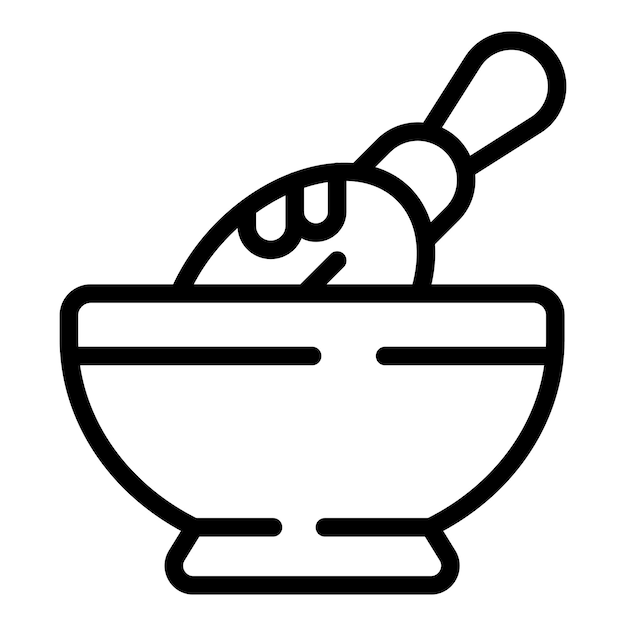 Mixing culinary bowl icon outline vector Cooking ceramic tools