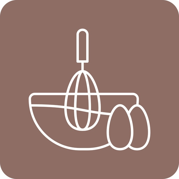 Vector mixing egg vector icon can be used for bakery iconset