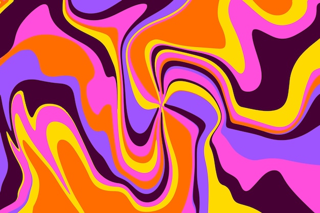 Mixture of colors psychedelic groovy background