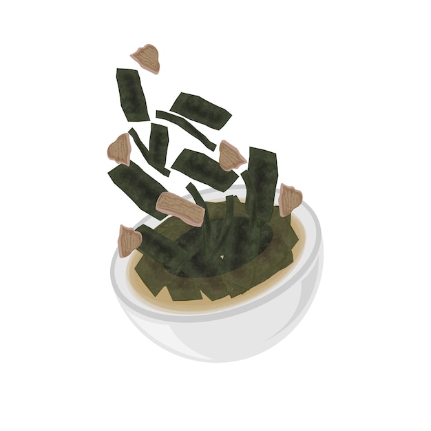 Miyeokguk soup levitation or korean seaweed soup