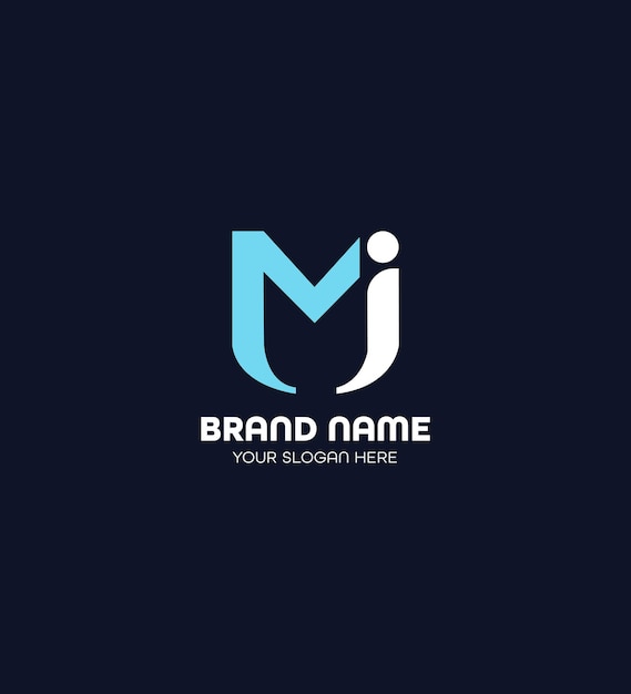 mj brief logo ontwerpconcept