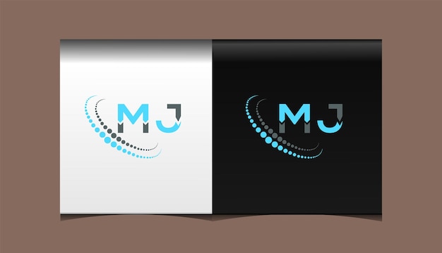 MJ initial modern logo design vector icon template