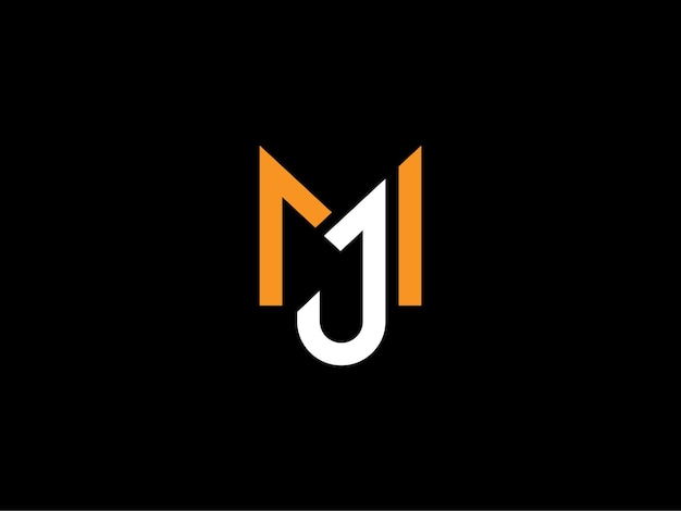 Vettore design del logo mj