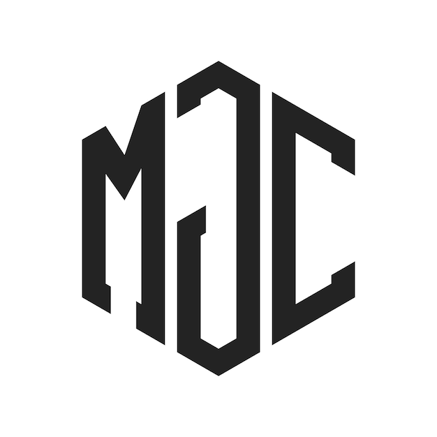 MJC Logo Design Initiële letter MJC Monogram Logo met behulp van zeshoekige vorm