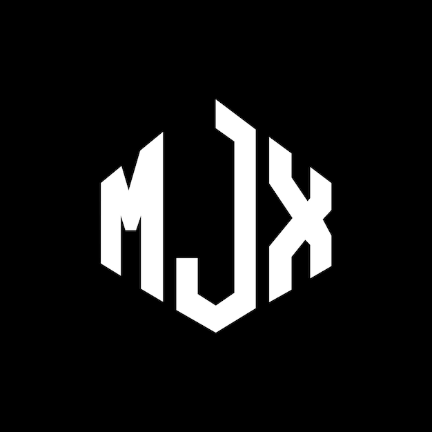 Vettore mjx letter logo design con forma di poligono mjx poligono e forma di cubo logo design mjx esagono vettoriale modello di logo colori bianco e nero mjx monogramma business e logo immobiliare