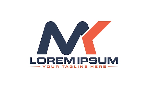 MK Letter Logo Design Creatief en professioneel MK KM Letter Logo Design Vector