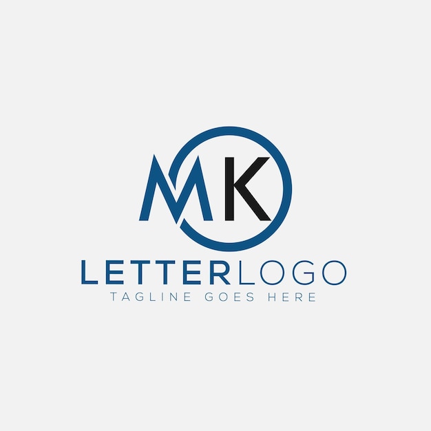 Vector mk logo design template vector graphic branding element