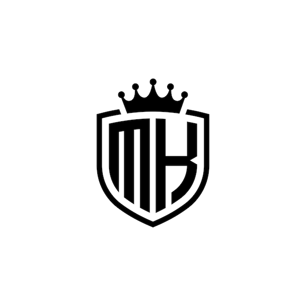 МК монограмма дизайн логотипа буква текст имя символ монохромный логотип алфавит персонаж простой логотип