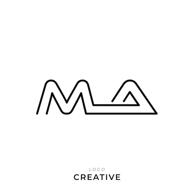 MLAMA Latter Logo Template Vector Kleurrijke Monogram Symbol Font Logo Moderne ontwerp gebaseerd op LOGO