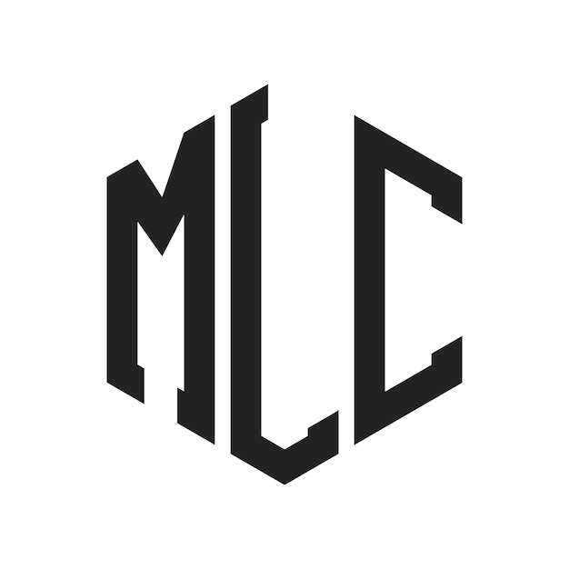 Дизайн логотипа MLC Первоначальная буква MLC Монограмма Логотип с использованием шестиугольной формы