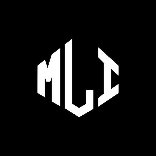 다각형 모양의 MLI 글자 로고 디자인 MLI 다각형 및 큐브 모양의 로고 설계 MLI 육각형 터 로고 템플릿 색과 검은색 MLI 모노그램 비즈니스 및 부동산 로고