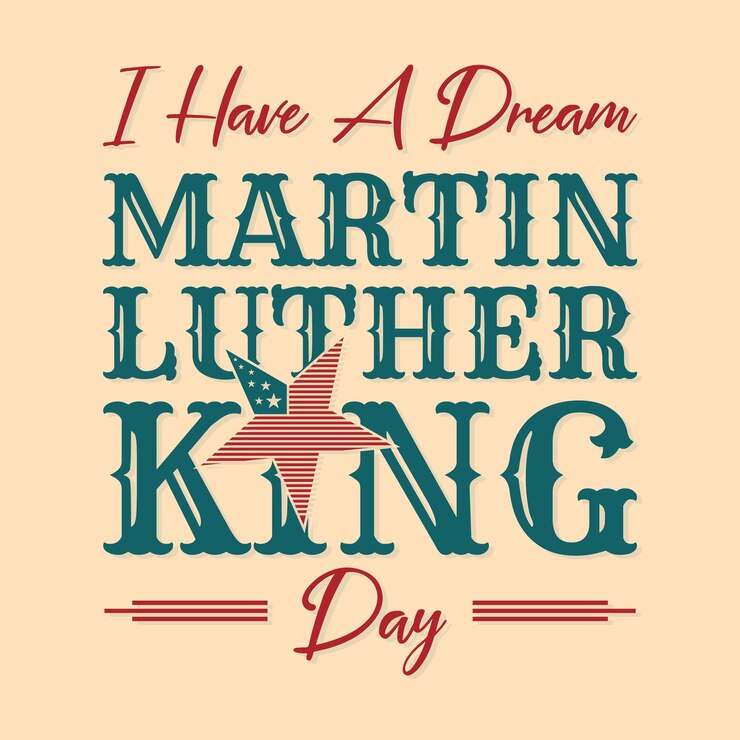 वेक्टर mlk or martin luther king letter emblem design vintage style
