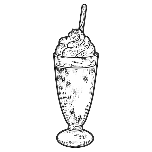 Mlkshake Sketch krasbord imitatie Zwart-wit