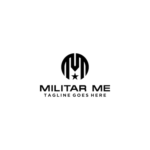 Инициалы мм для военного логотипа