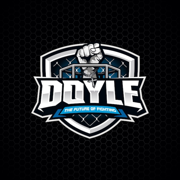 Vector mma boxing net polygon doyle logo