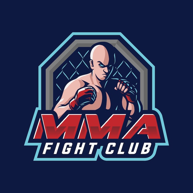 Premium Vector | Mma fight club logo concept