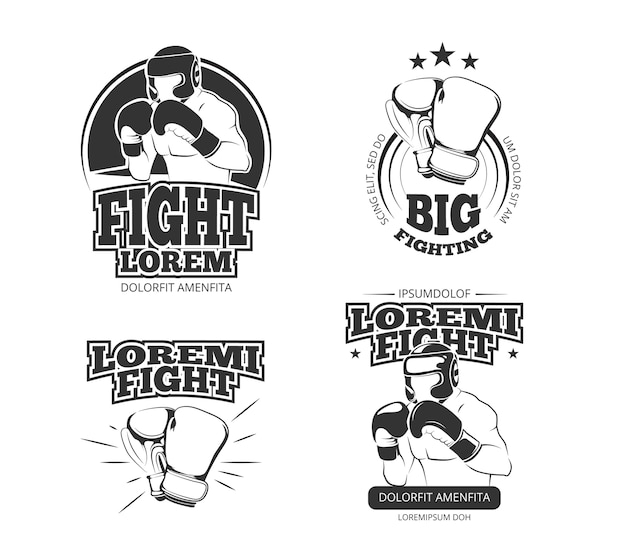 Mma vector vintage emblems