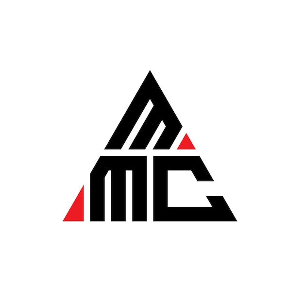 Vector mmc triangle letter logo design with triangle shape mmc triangle logo design monogram mmc triangle vector logo template with red color mmc triangular logo simple elegant and luxurious logo