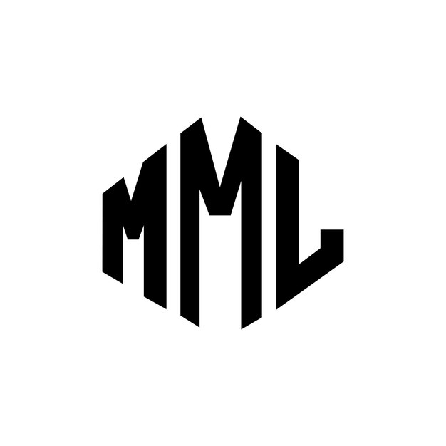 MML letter logo ontwerp met veelhoek vorm MML veelhoek en kubus vorm logo ontwerp MML zeshoek vector logo sjabloon witte en zwarte kleuren MML monogram bedrijf en vastgoed logo