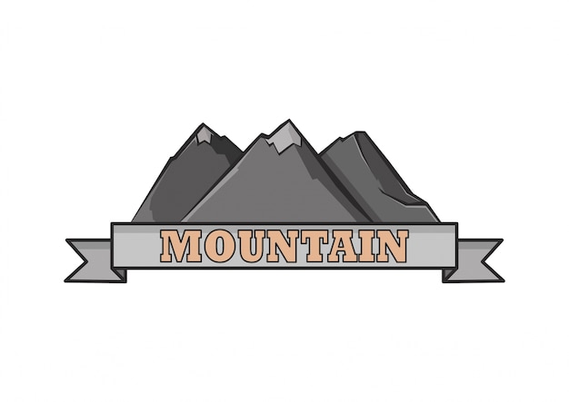 Mmountain vector pictogram