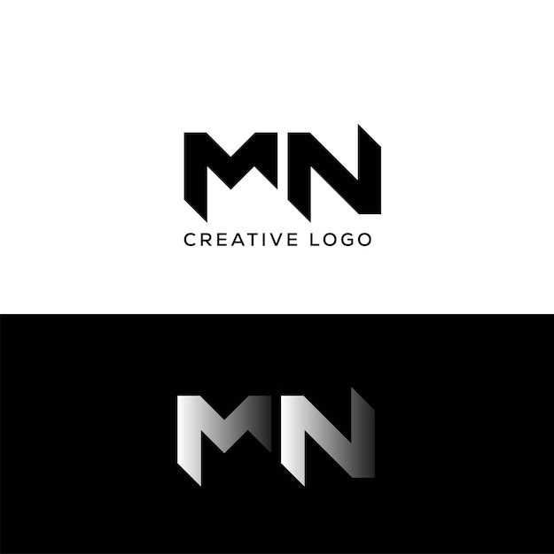 MN initial letter logo design