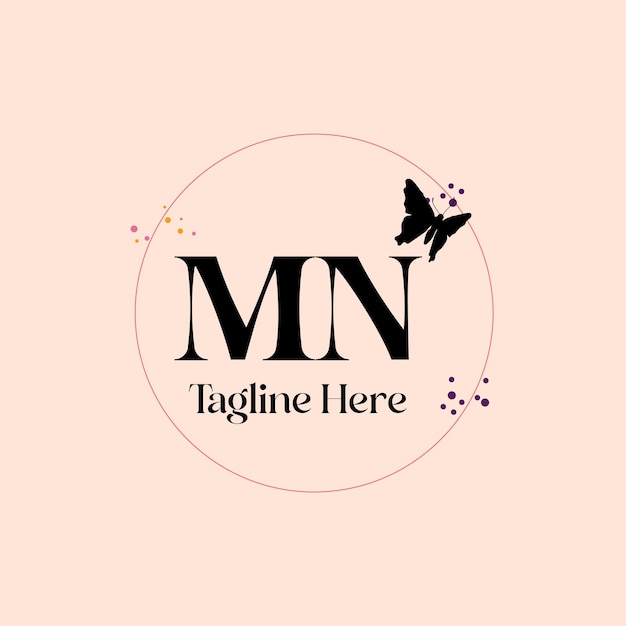 MN initial logo vector