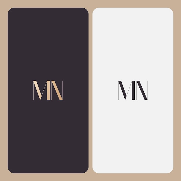 MN logo ontwerp vector afbeelding