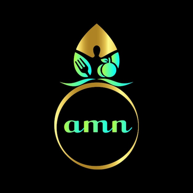 MN Monogram design Абстрактный изолированный ресторан, еда, фитнес-векторный шаблон