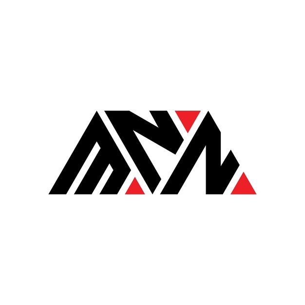 MNN driehoek letter logo ontwerp met driehoek vorm MNN drieHoek logo ontwerp monogram MNN drie hoek vector logo sjabloon met rode kleur MNN driehuizige logo eenvoudig elegant en luxe logo MNN