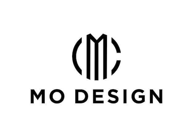 mo logo design vector illustration