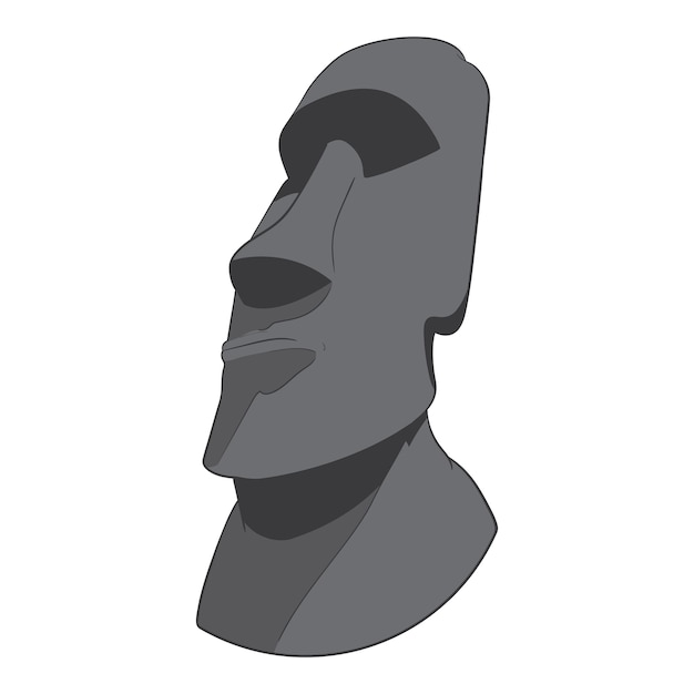 Vector moai easter island statue