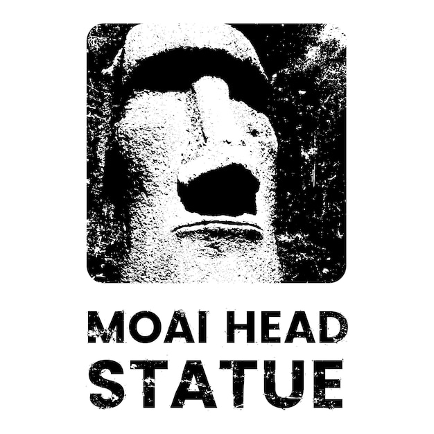 Vector moai hoofd standbeeld