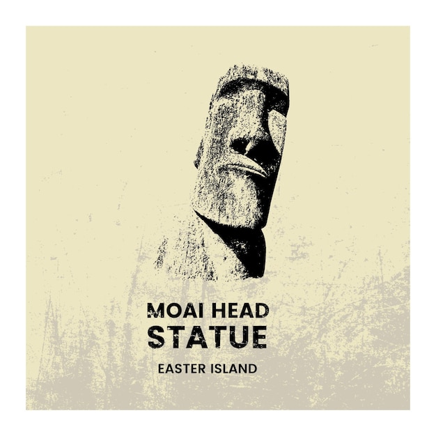 Vector moai hoofd standbeeld