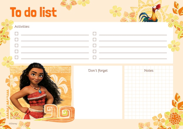 Moana Summer List