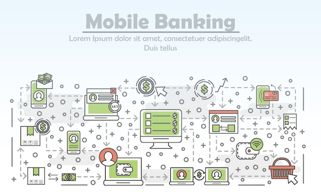 Mobiel bankieren banner