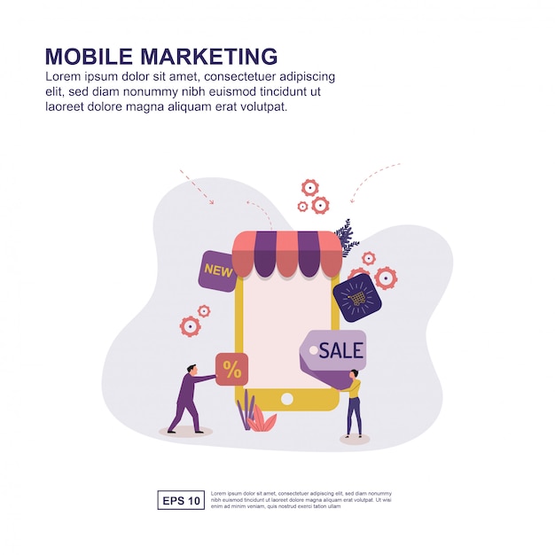 Mobiel marketingconcept