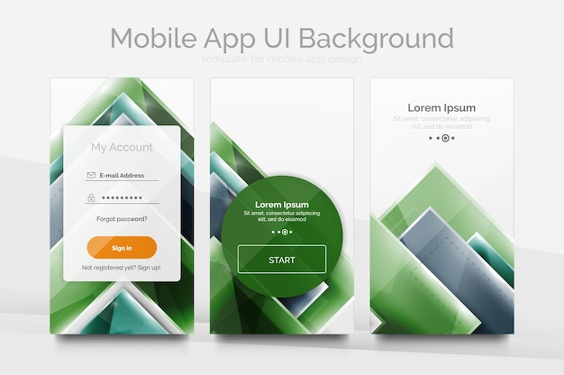 Mobiele achtergrond-UI