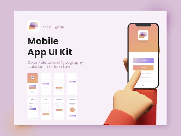 Mobiele app UI UX GUI-indeling met verschillende inlogschermen, waaronder accountaanmelding Aanmelden en vergrendelschermen wijzigen voor responsieve website Wireframe