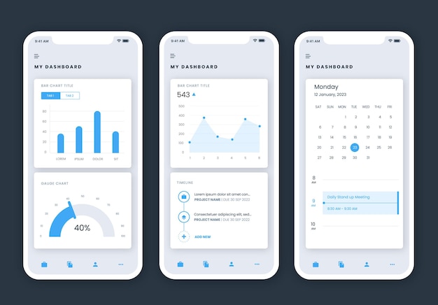 Mobiele applicatie UI ontwerp wireframes sjabloon vector