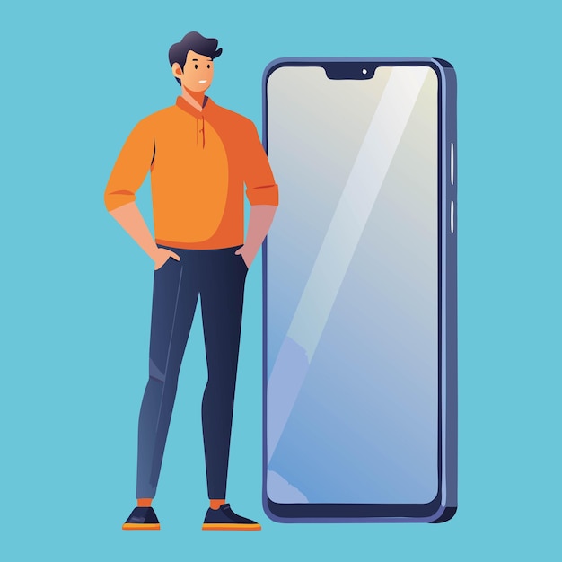 Mobiele telefoon bedrijfstechnologie concepten Moderne platte ontwerp Vector illustratie