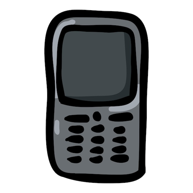 Mobiele telefoon met de hand getekend Doodle Icon