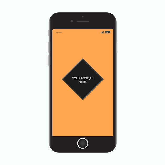 Mobiele telefoon realistische mockup