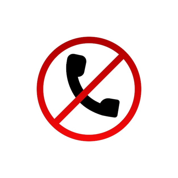Mobiele telefoongesprek fohibition icoon