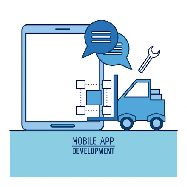 Mobile app development illustration