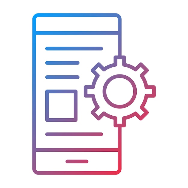 mobile app icon vector image can be used for coding and development