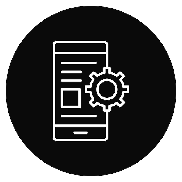 mobile app icon vector image can be used for coding and development