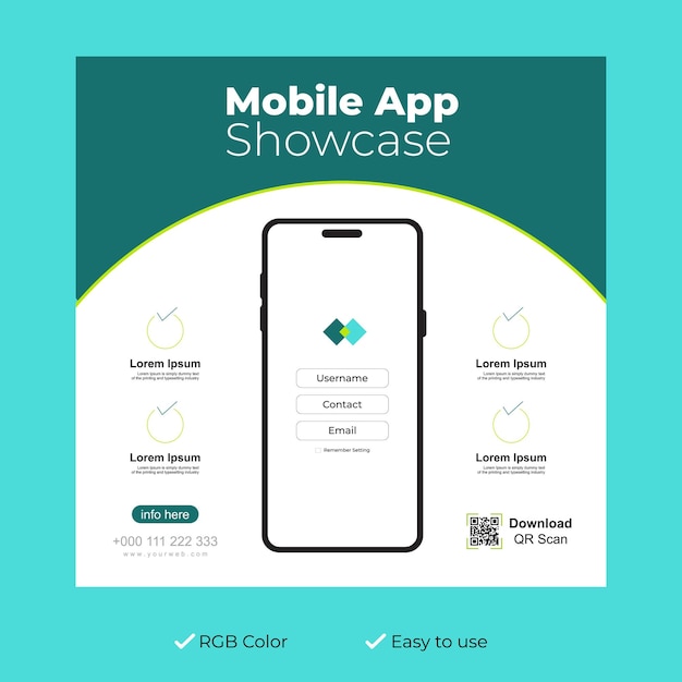 Vettore mobile app show case